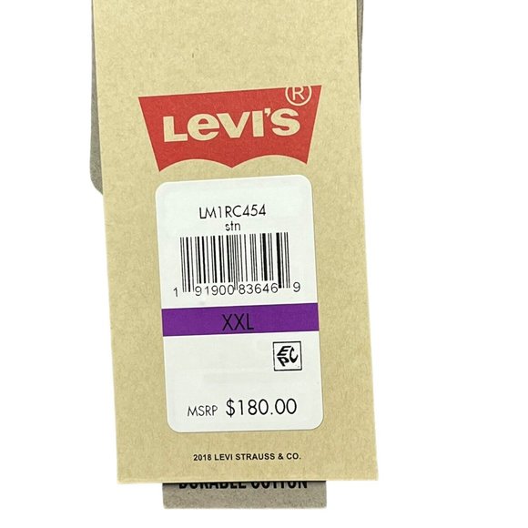 Levis Mens Full Zip Trucker Jacket Size 2XL Beige Canva Fabric Casual & Stylish - Picture 7 of 13